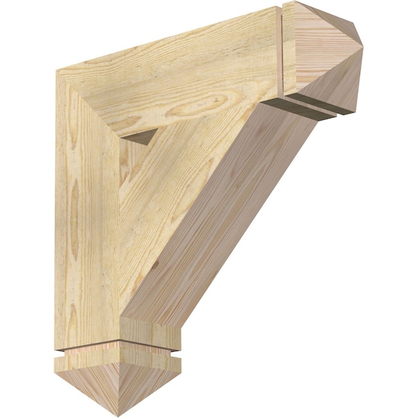 Ekena Millwork Traditional Arts & Crafts Rough Sawn Bracket, Douglas Fir, 6"W x 24"D x 24"H BKT06X24X24TRA03RDF - main